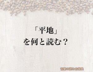 平地|平地（へいち）とは？ 意味・読み方・使い方をわかりやすく解。